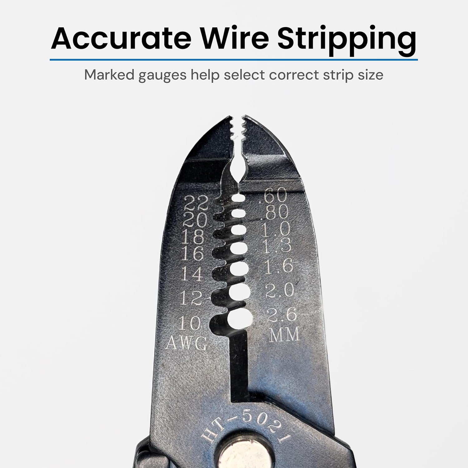 ICC Wire Cutter and Stripper Tool for 10–22 AWG Solid and 12–24 AWG Stranded Copper Wire