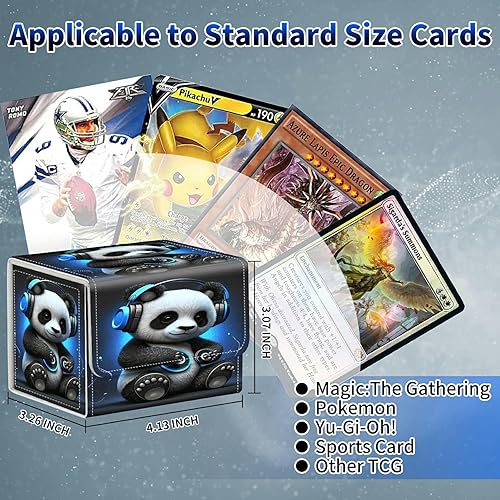Miniatura 2 de Dikoer MTG Commander - Caja de cartas para cartas intercambiables, más de 100 tarjetas con funda con funda de piel sintética, caja de almacenamiento