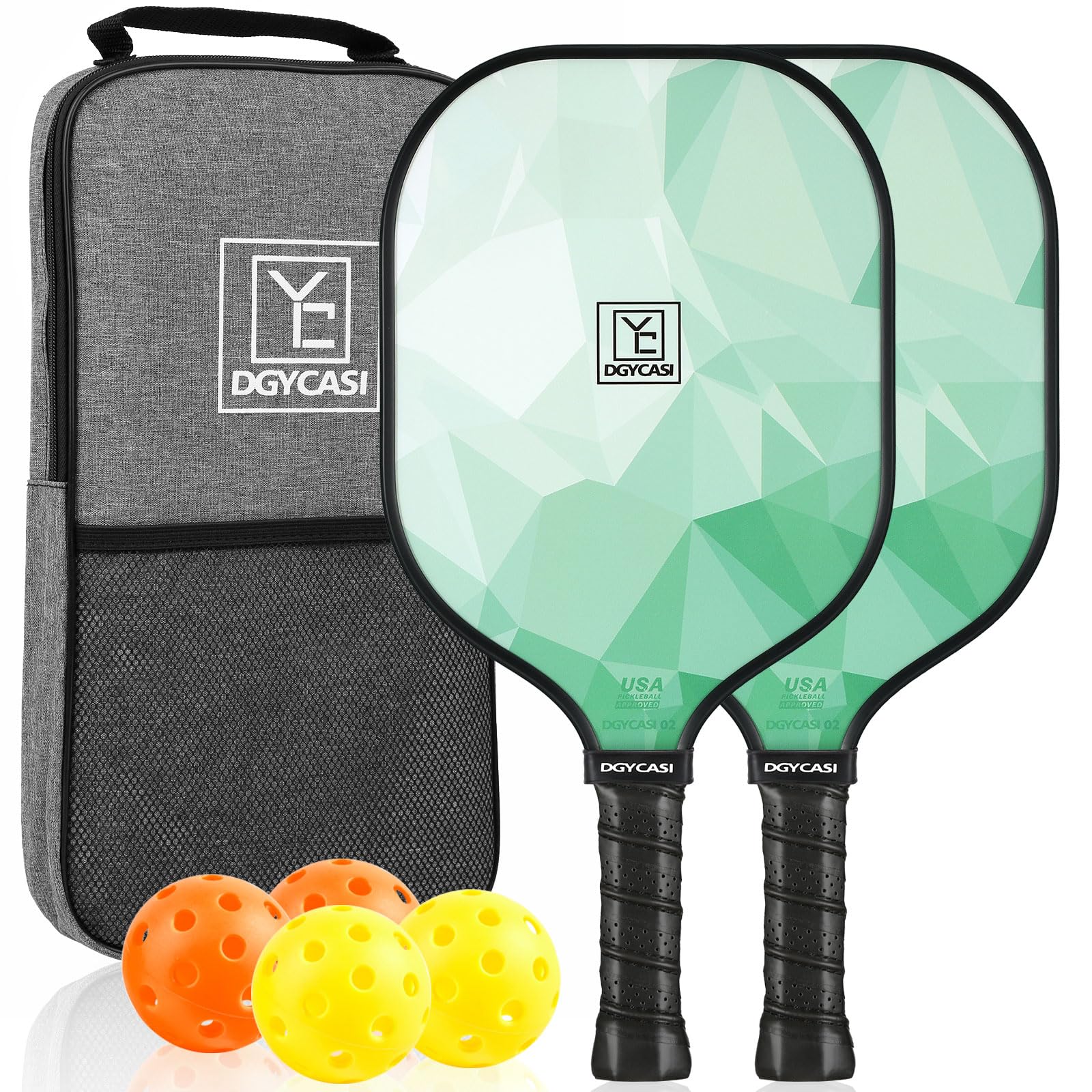 YC DGYCASI Pickleball Paddles Set of 2 USAPA Approved Pickleball Set 2026