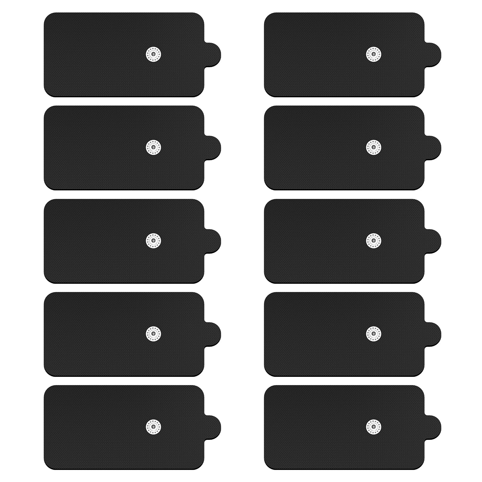 Belifu TENS Unit Electrode Pads Reusable Self-Adhesive Replacement Massage Pads Latex Free, Standard Connection Snap on 3.5mm Cable for Tens EMS Massager