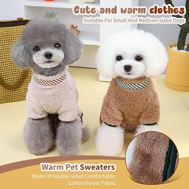 Foto 7 de 7 de PETCUTE Abrigo Chaqueta Invierno para Perros Pequeños,Ropa de Forro Polar Cálida Suave Mullida Jerséis…