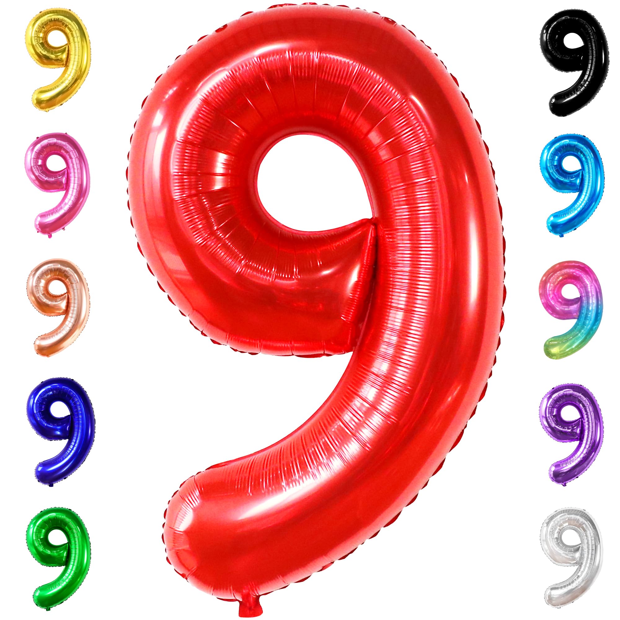 Amazon.com: KatchOn, Giant Red Number 9 Balloon - 40 Inch | Red 9