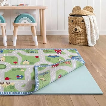 RUGPADUSA - Cloud Comfort Memory Foam - 4'x6' - 7/16 Thick - Luxurious Cushioned Rug Pad - Water Resistant