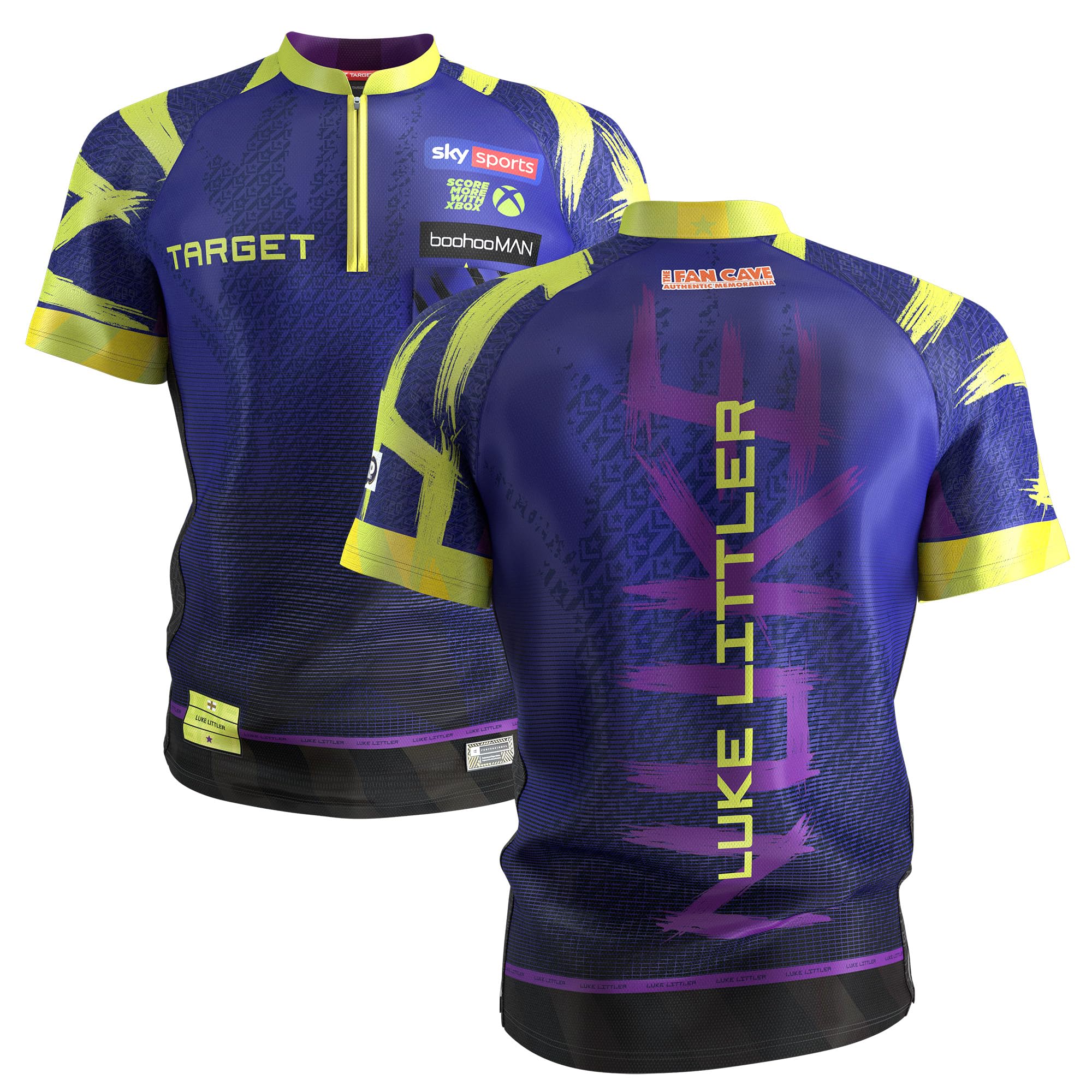 Target Darts Luke Littler Spieler-Shirt 2026 – Kragenlos, Kühl, Mikrofaser, Größen XS-4XL