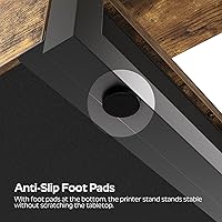 Vista 9 de Desktop Printer Stand, 2-Tier Printer Table with Non-Woven Drawer, Multi-Purpose Desk Organizer for Home Office, Under Desk Open Organizer Shelf