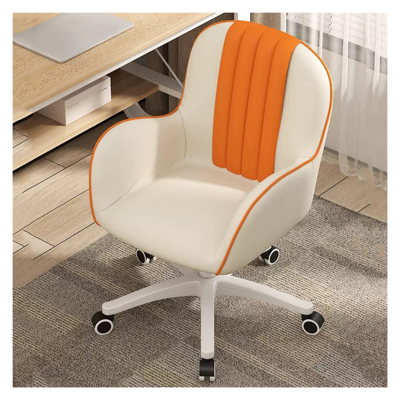 Chaise de bureau pivotante moderne pour chambre et coin télétravail cosy en velours