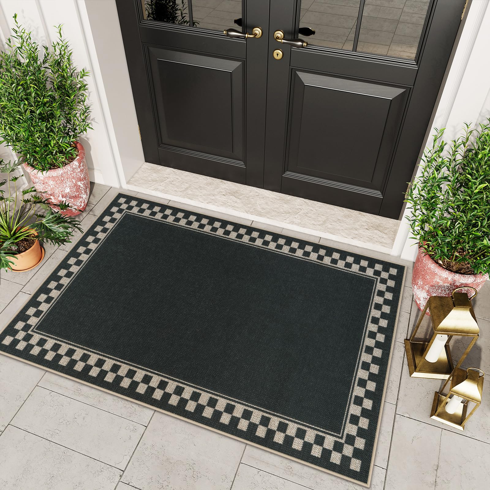 Amazon.com: OJIA Easy Jute Outdoor Rug 3x5 Washable Rugs for
