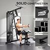 SPORTNOW Multi Gym, All in One Home Gym Machine with Adjustable Seat and Back, 45kg Weight Stack, Lat Pull Down, Chest Press, Leg Extension, Bicep Curl for Full Body Strength Training