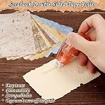 226 Feuilles Livre de papier texturé avec rubans de photo, Vintage Scrapbooking Supplies Papier d'artisanat pour la pourriel Journal Fournitures Planner Collage mixte Matériaux Embellissements