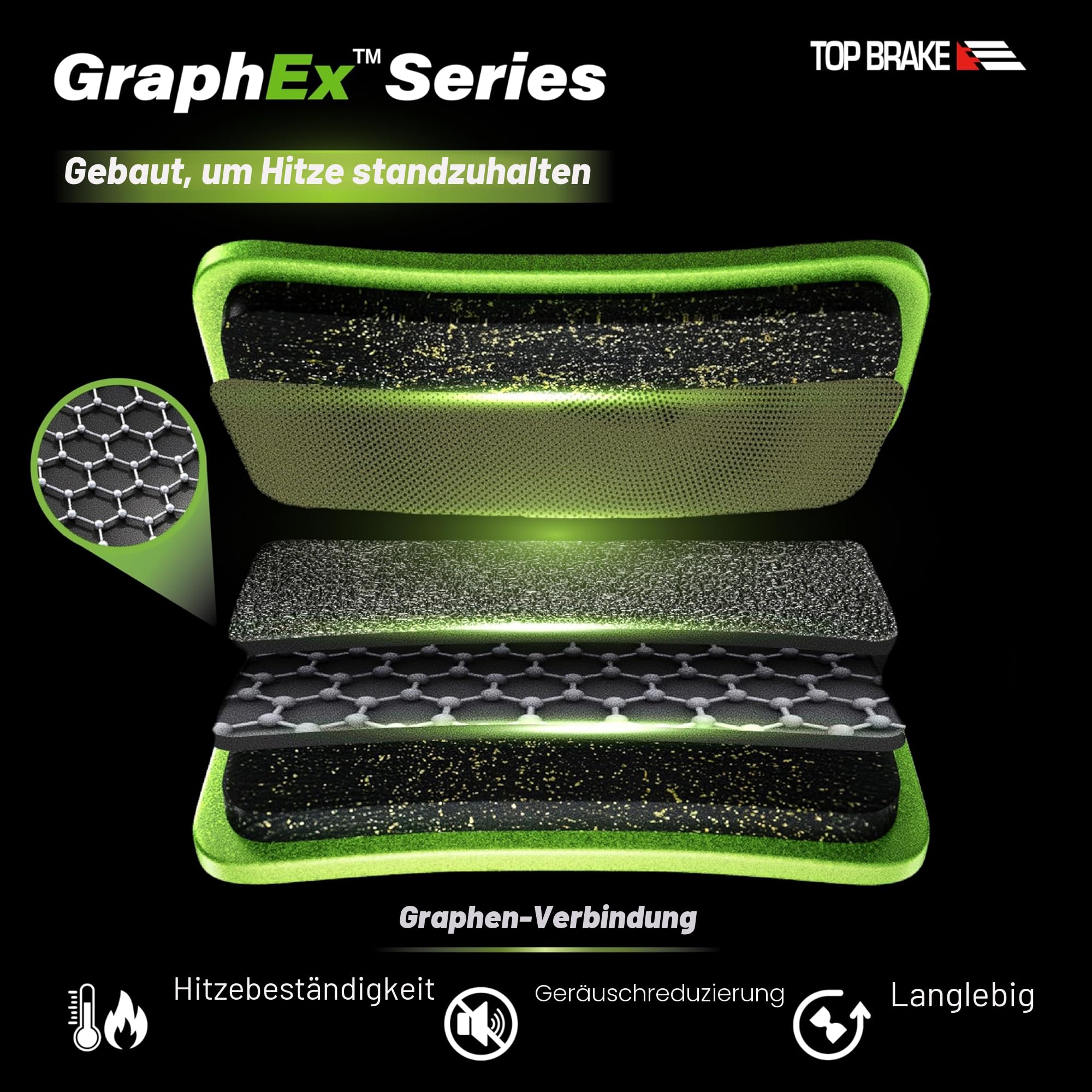 TOP BRAKE Scheibenbremsbeläge kompatibel mit SRAM Maven X-Large | MTB eMTB Downhill Trail Enduro Race Cycling All Mountain | 2026 iF Design Award