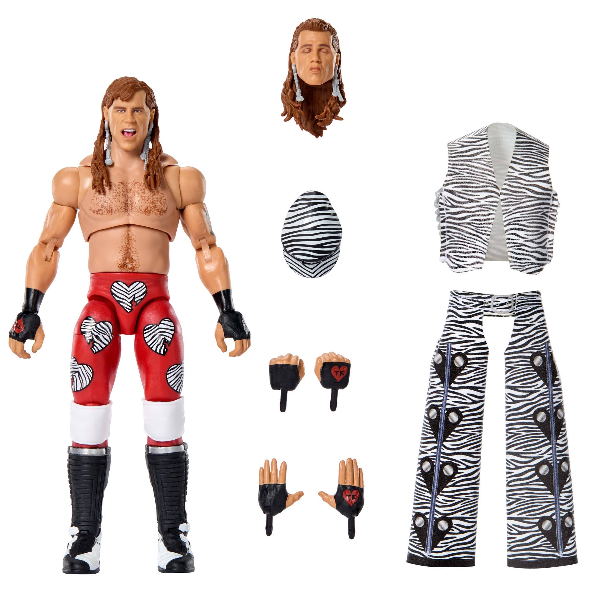 Mattel WWE Ultimate Edition Shawn Michaels figurka i akcesoria | Zestaw figurek Shawn Michaels, 15 cm, wymienne głowy i dłonie, 30 punktów artykulacji, JKD31