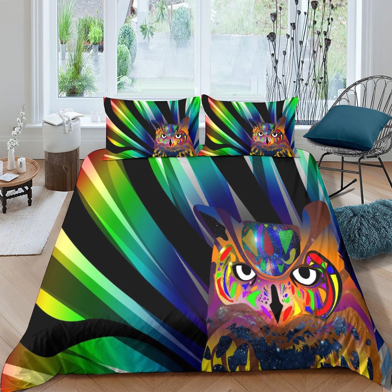 Housse de couette 3 pièces 200x200 avec taies parure de lit dessin animé