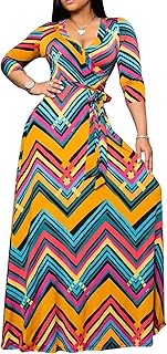 Anuncio Patrocinado - FANDEE - Vestido largo de talla extragrande para mujer, vestido de verano casual con cuello en V y m...