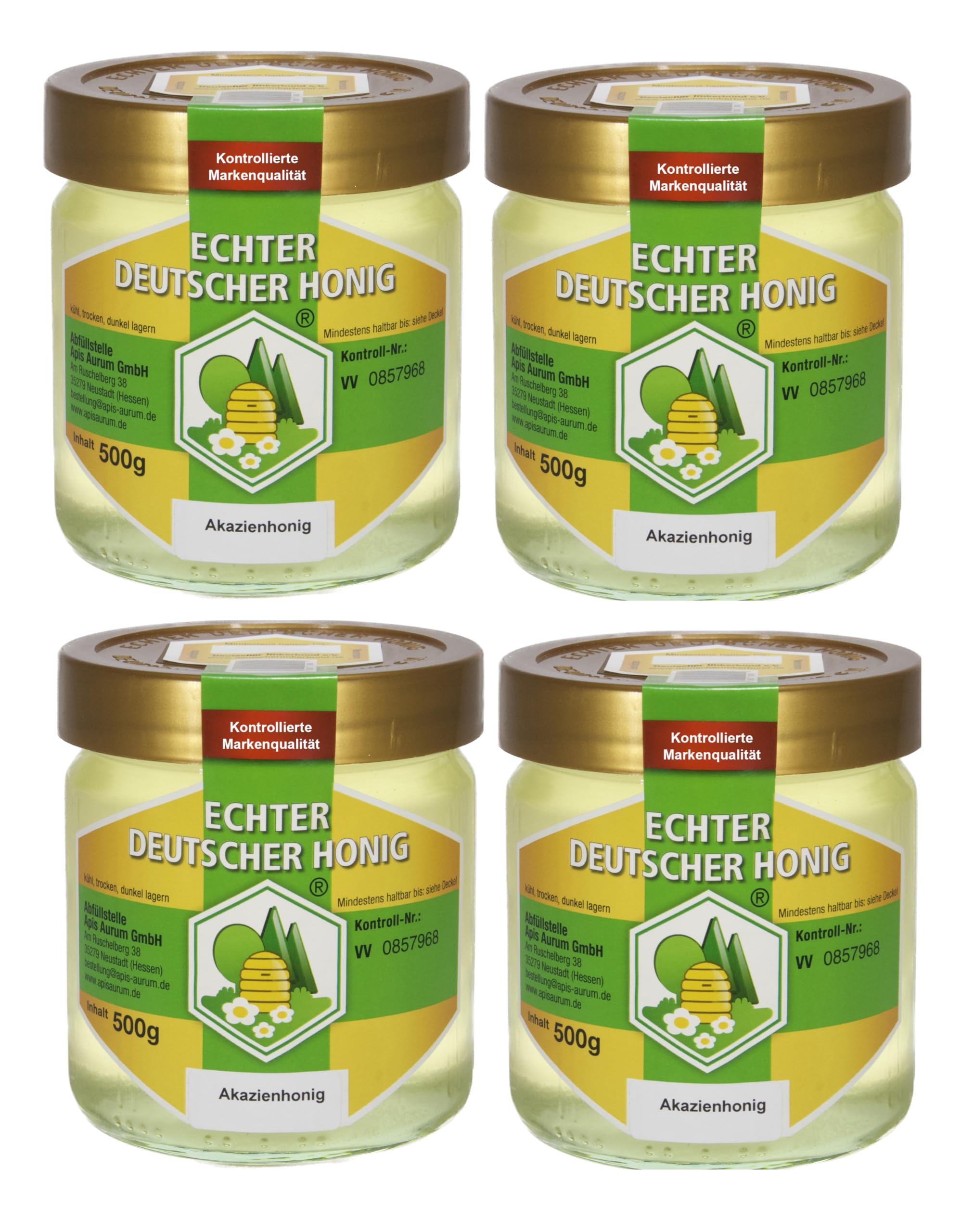Akazienhonig/Robinienhonig 4x500g - Echter Deutscher Honig