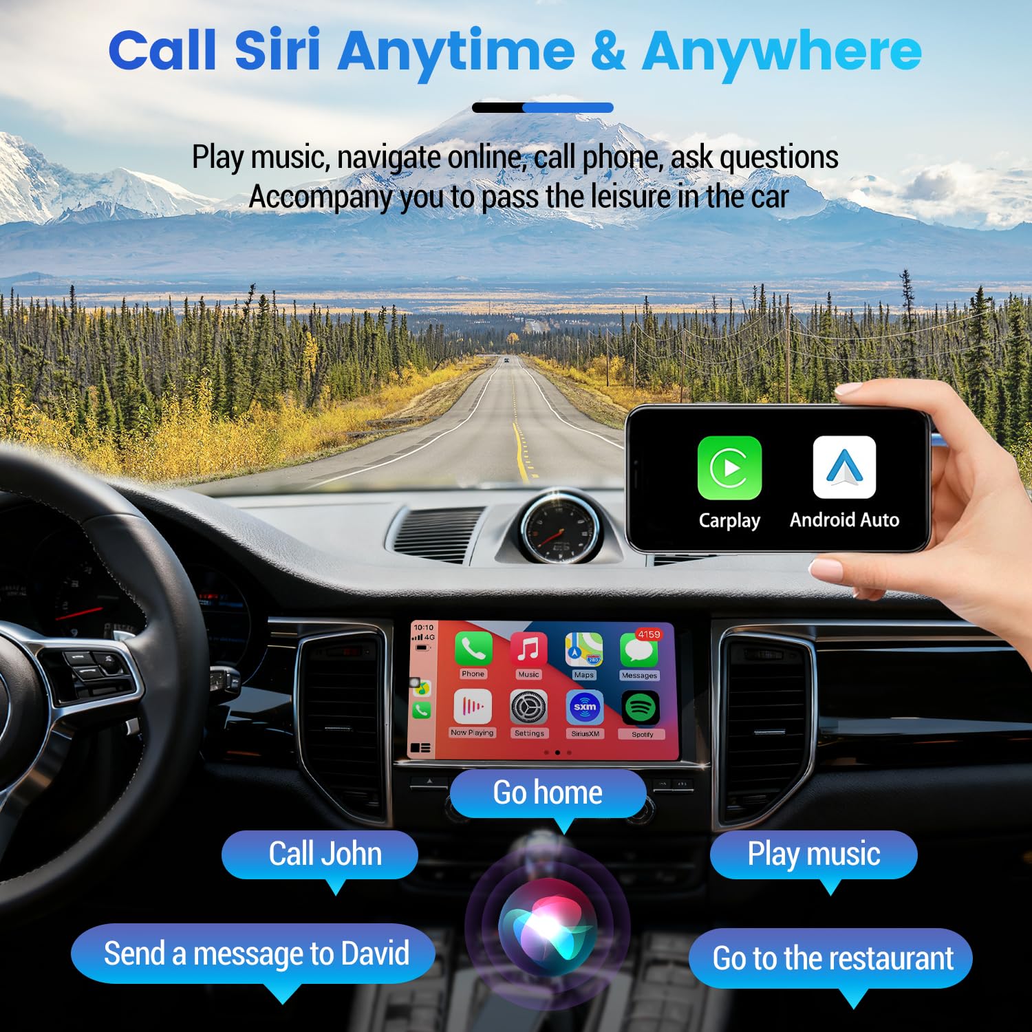 HMYC Module CarPlay sans Fil et Android Auto PCM 3.1 pour Porsche Panamera, Cayenne, Macan, Cayman, Boxster, 911, 718, Compatible avec caméra de recul, MirrorLink et Commandes d’Origine du véhicule