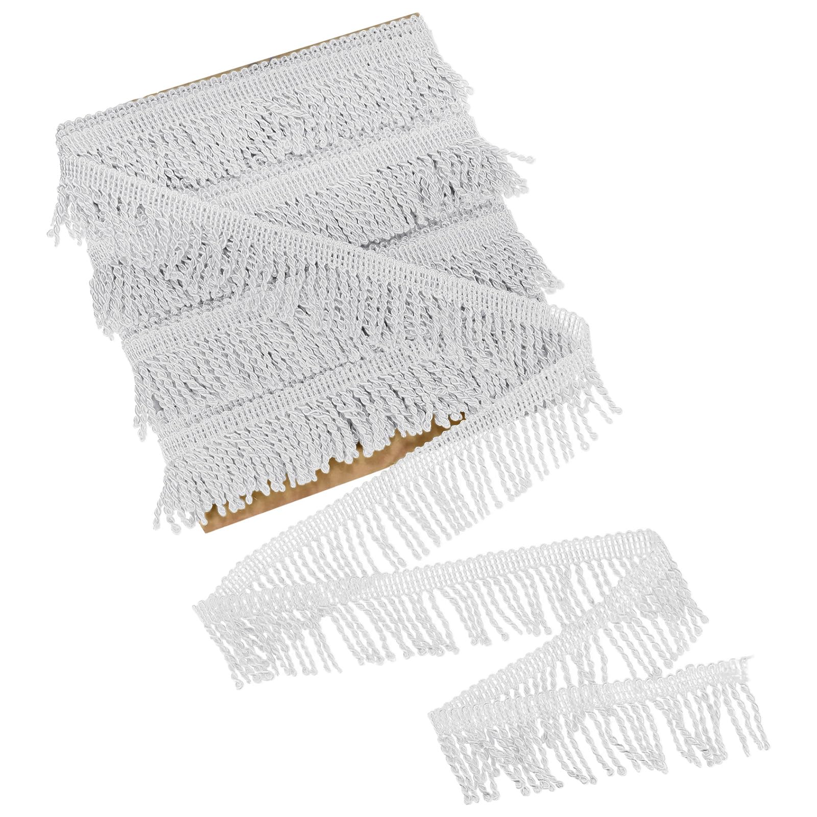 Frange de rideau beige à pompons M METERXITY en dentelle boho à coudre