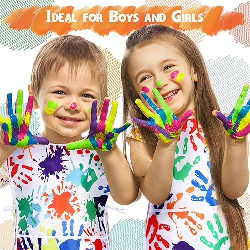 Miniatura 5 de 2 Pcs kids painting apron, toddler smocks for painting Waterproof smocks for kids, art kids apron for painting