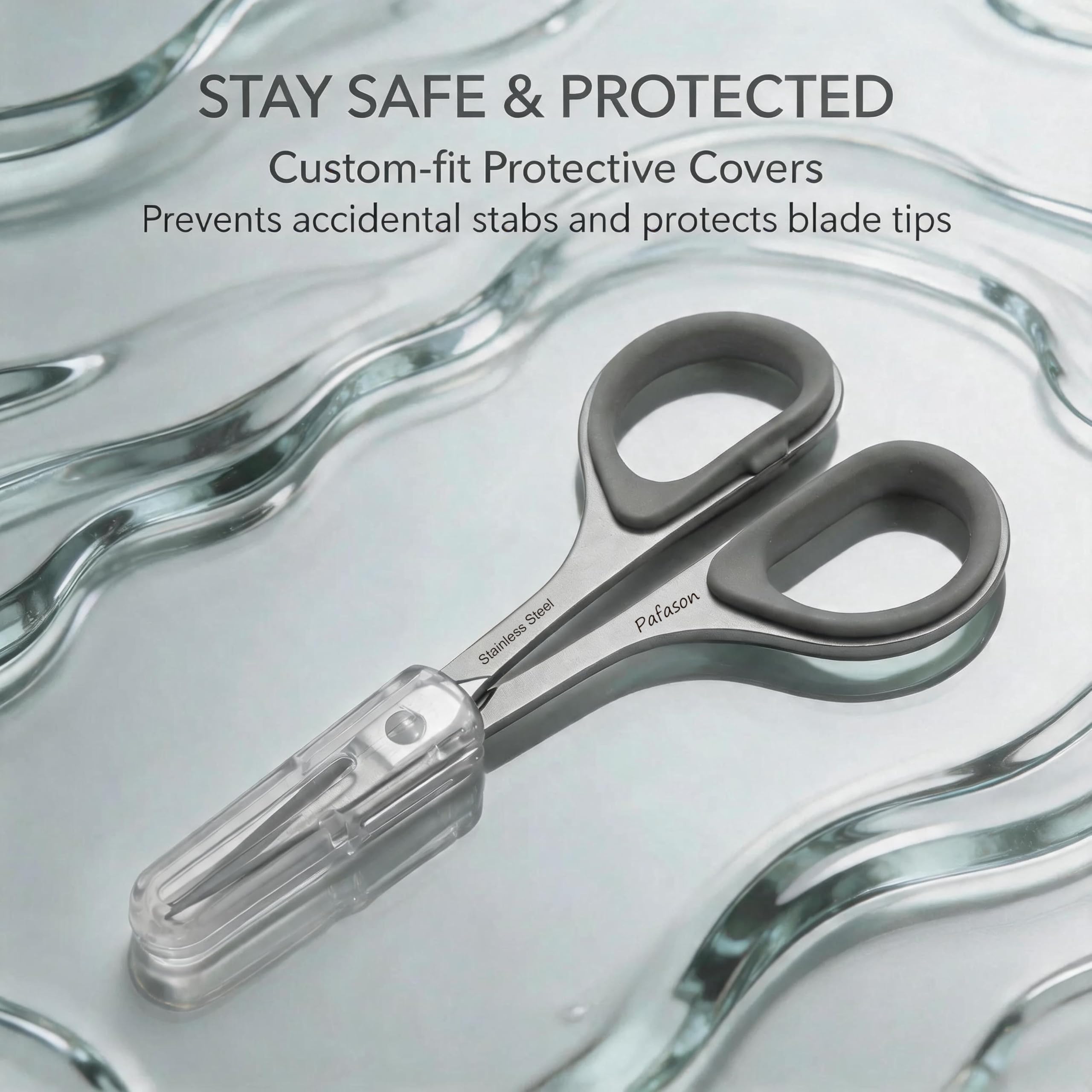 PAFASON Alta Precisión Ceja Para Tijeras Set, Belleza Maquillaje Cosmético Herramienta, Curvado, Recto Punta, Acero Inoxidable, Seguridad Estuche Recorte Pestañas Extensiones