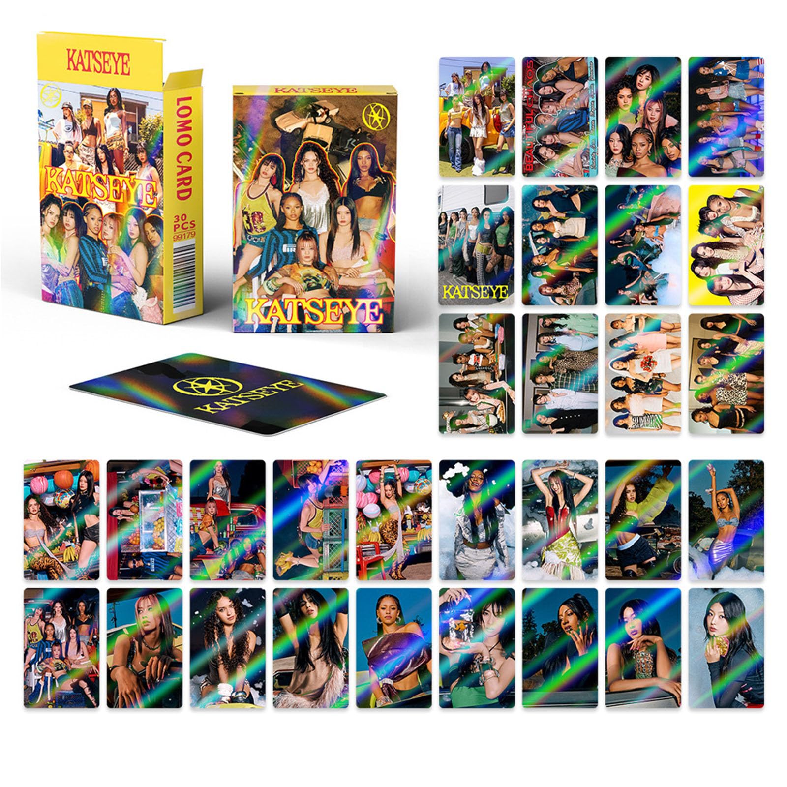30pcs KATSEYE Merch KATSEYE Photocards Novel Album Lomo Cards Set Mini Merch Photocards Set Girls Gift for Fans A02