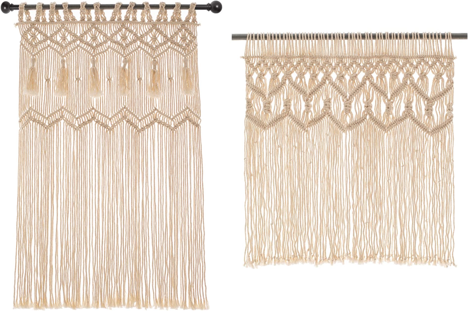 Hysunland Macrame Curtains for Kitchen Bathroom