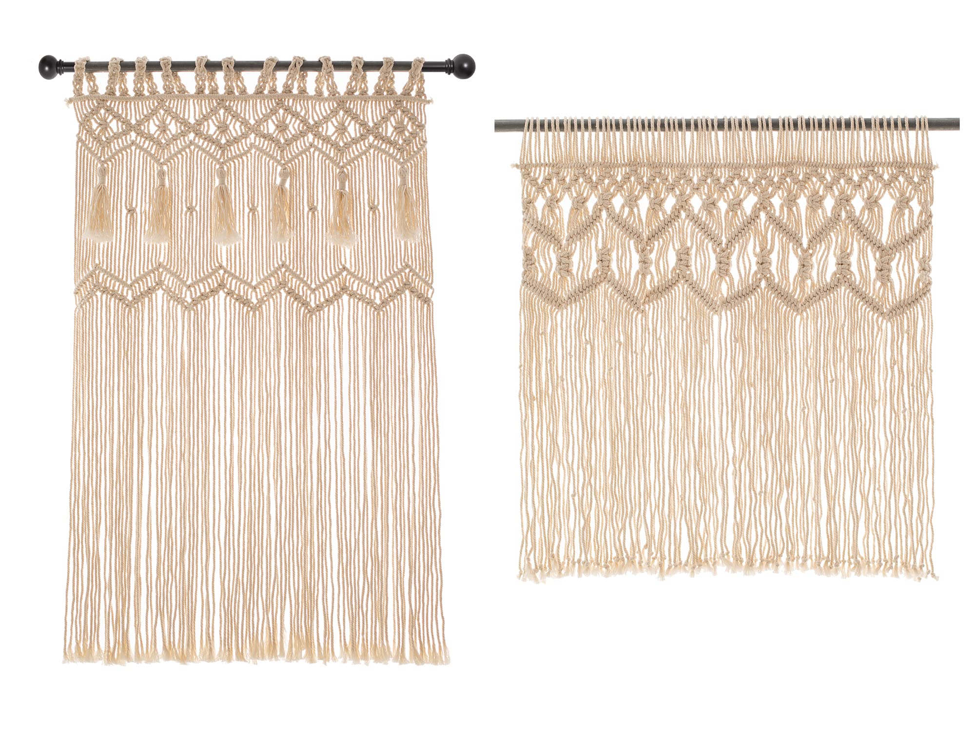 Hysunland Macrame Curtains for Kitchen Bathroom