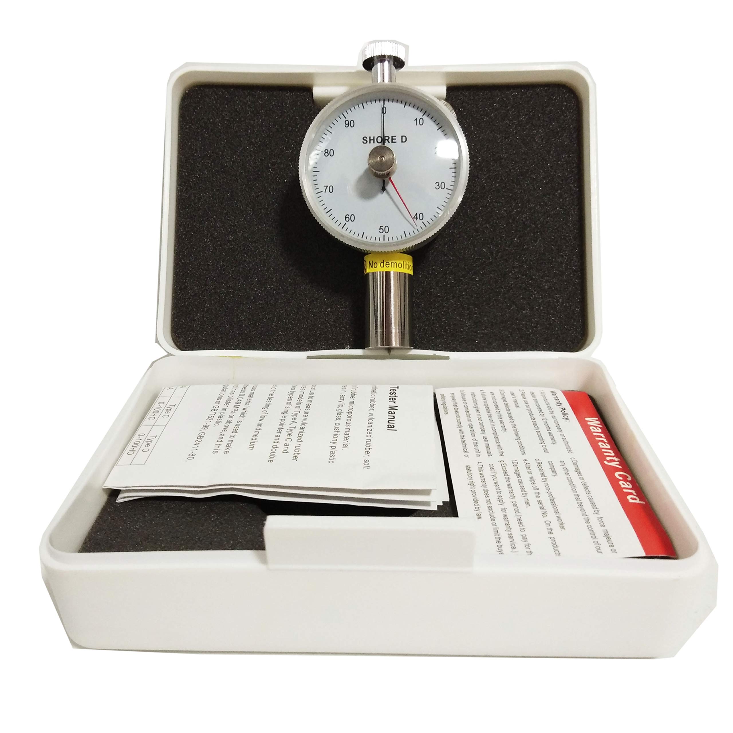 VTSYIQI Durometer Shore D Sclerometer Tester with 100HD Shore Hardness Tester Type D Durometer Dial Single Pointer Hardness Meter Double needle-picture-40