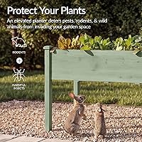 Vista 23 de Best Choice Products - Plantador de jardín elevado de 72x24x30 pulgadas, soporte de macetero de madera para jardín trasero, patio, balcón con panel