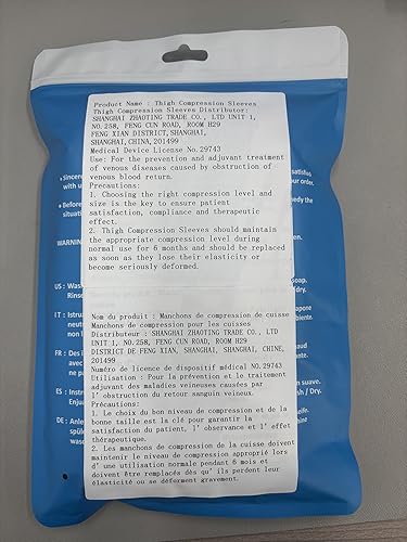 Miniatura 6 de Mangas de compresión para muslos (par), unisex, manga de compresión de isquiotibiales para alivio del dolor y recuperación de cuádruples e ingles,