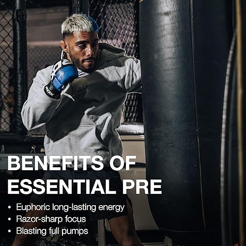 Miniatura 6 de RAW Essential - Polvo preentrenamiento (estallido de frutas) - Suplemento deportivo de Chris Bumstead para hombres y mujeres - Polvo energético