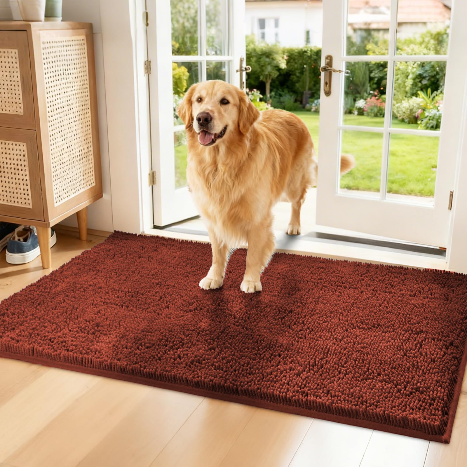 Tapis Petitepapatte, Petitepapatte Tapis Cleanpattoune Ultra-Absorbant, Lavable, antidérapant et Anti-salissures, Tissu Doux, pour Pattes et Chaussures boueuses et humides (#H,70x140 cm)
