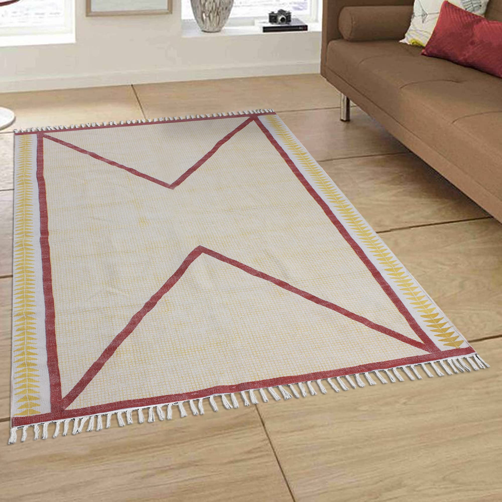 Tapis bohème en coton lavable : fini les sols froids et tristes