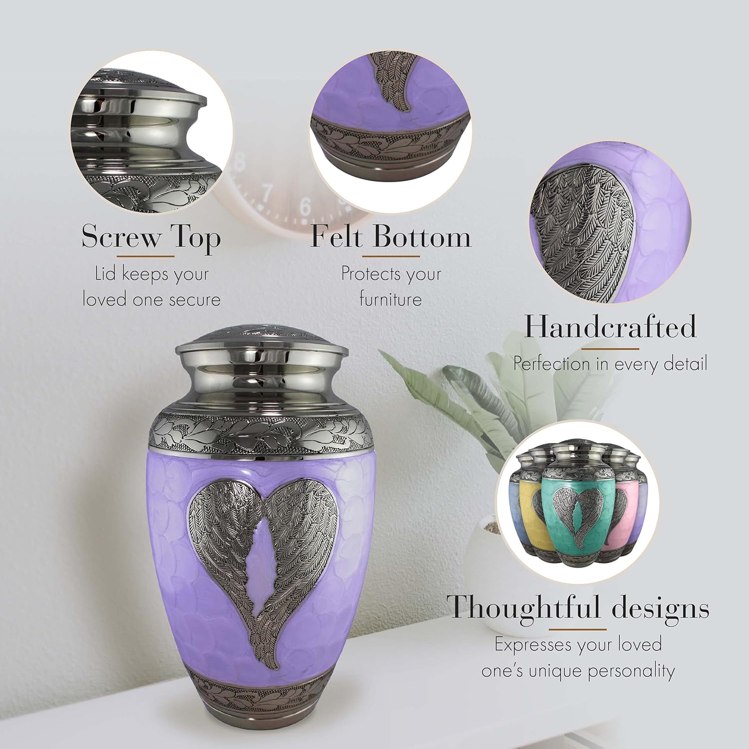 Best Deal 🛒 Lilac Loving Angel Cremation Urns for Human Ashes Adult for Funeral, Burial, Niche, or Columbarium Cremation - Urns for Adult Ashes - Cremation Urns for Human Ashes - Large Crazy Deals Lilac Loving Angel Cremation Urns for Human Ashes Adult for Funeral, Burial, Niche, or Columbarium Cremation - Urns for Adult Ashes - Cremation Urns for Human Ashes - Large