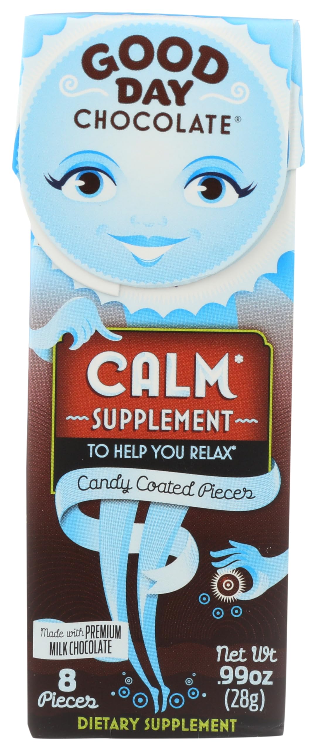 Good Day ChocolateCalm Supplement, Stress and Anxiety Relief (12 Pack)