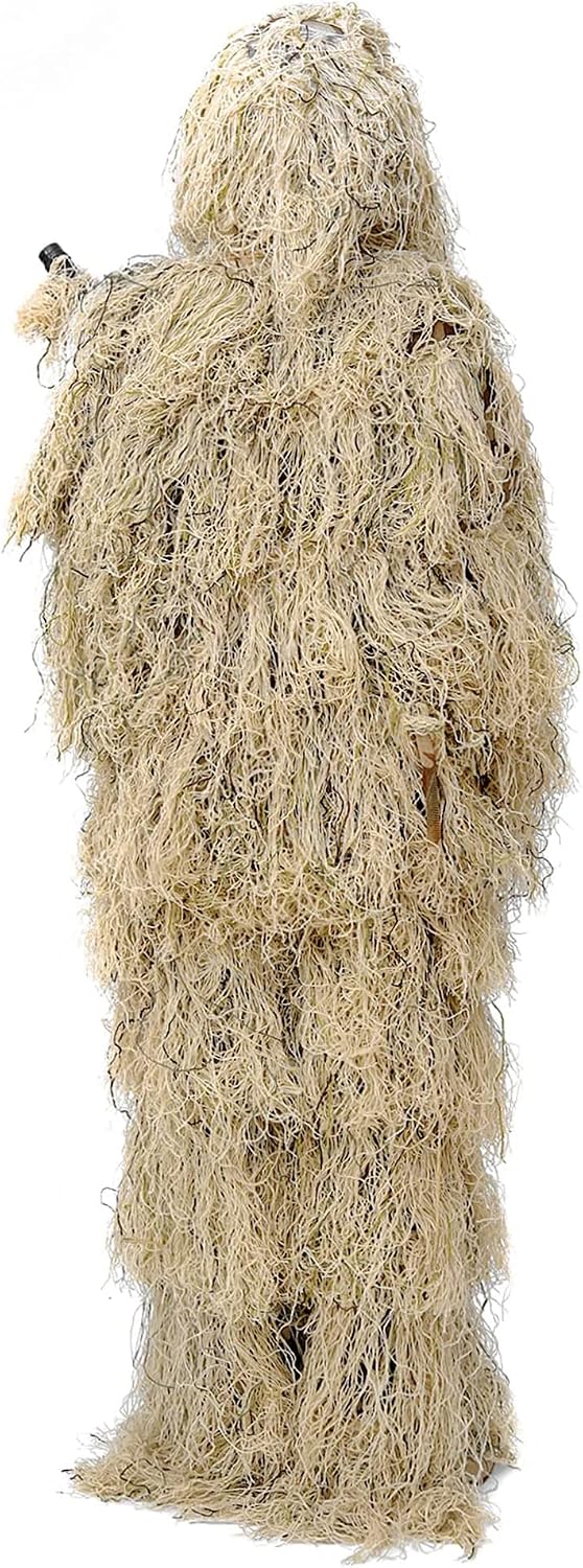 Ghillie Suit Poncho 3D Camouflage Hunting Apparel for Wildlife Photography Military Sniper Airsoft Paintball Halloween
