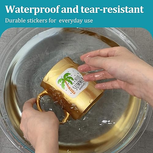 Miniatura 12 de MECOLOUR Papel adhesivo brillante imprimible para impresora de inyección de tinta e impresora láser 8.5 x 11 pulgadas, papel adhesivo de vinilo