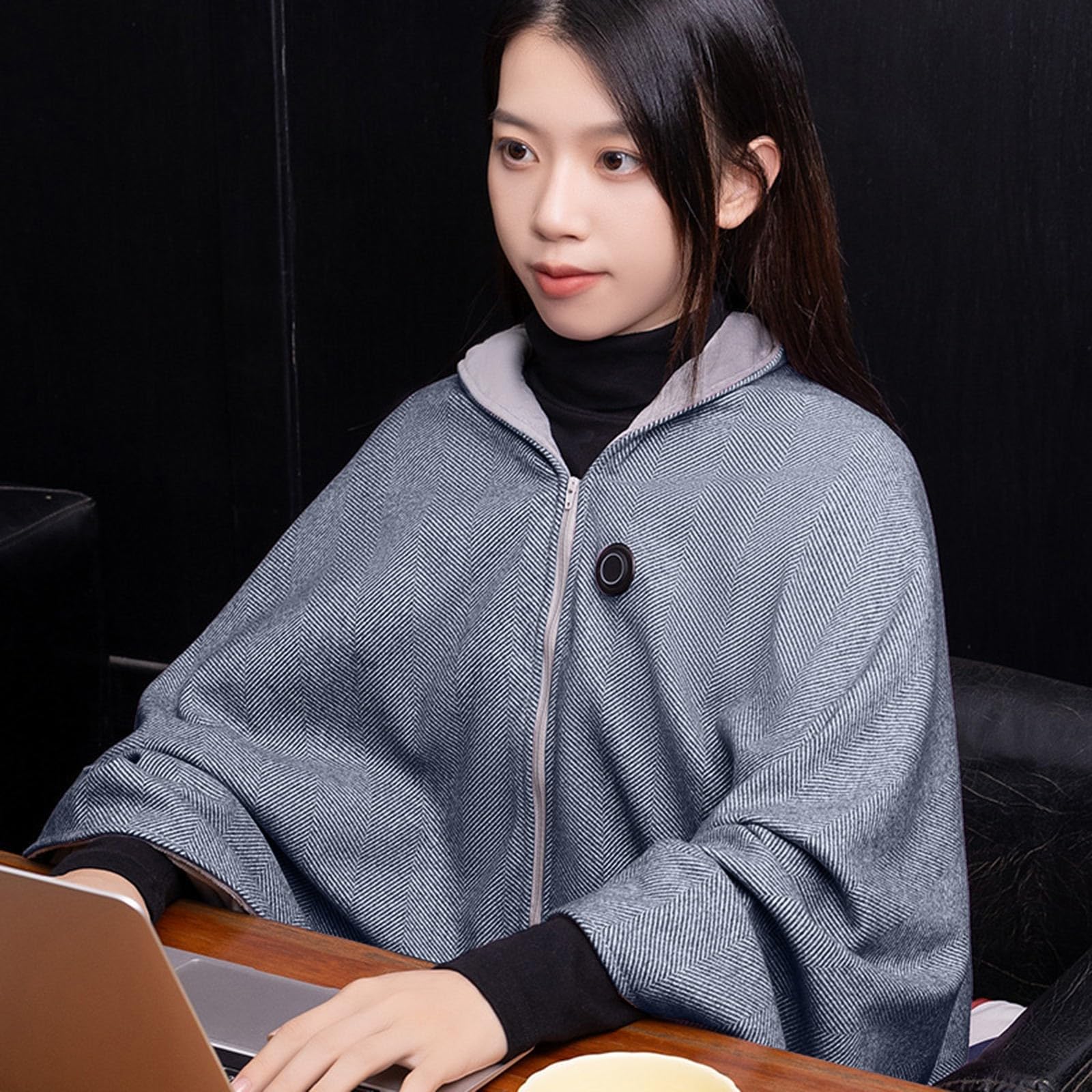 Coperta riscaldata USB, coperta riscaldata portatile, 3 livelli di riscaldamento, coperta riscaldata da campeggio, lavabile in lavatrice, morbida e confortevole, coperta elettrica senza fili