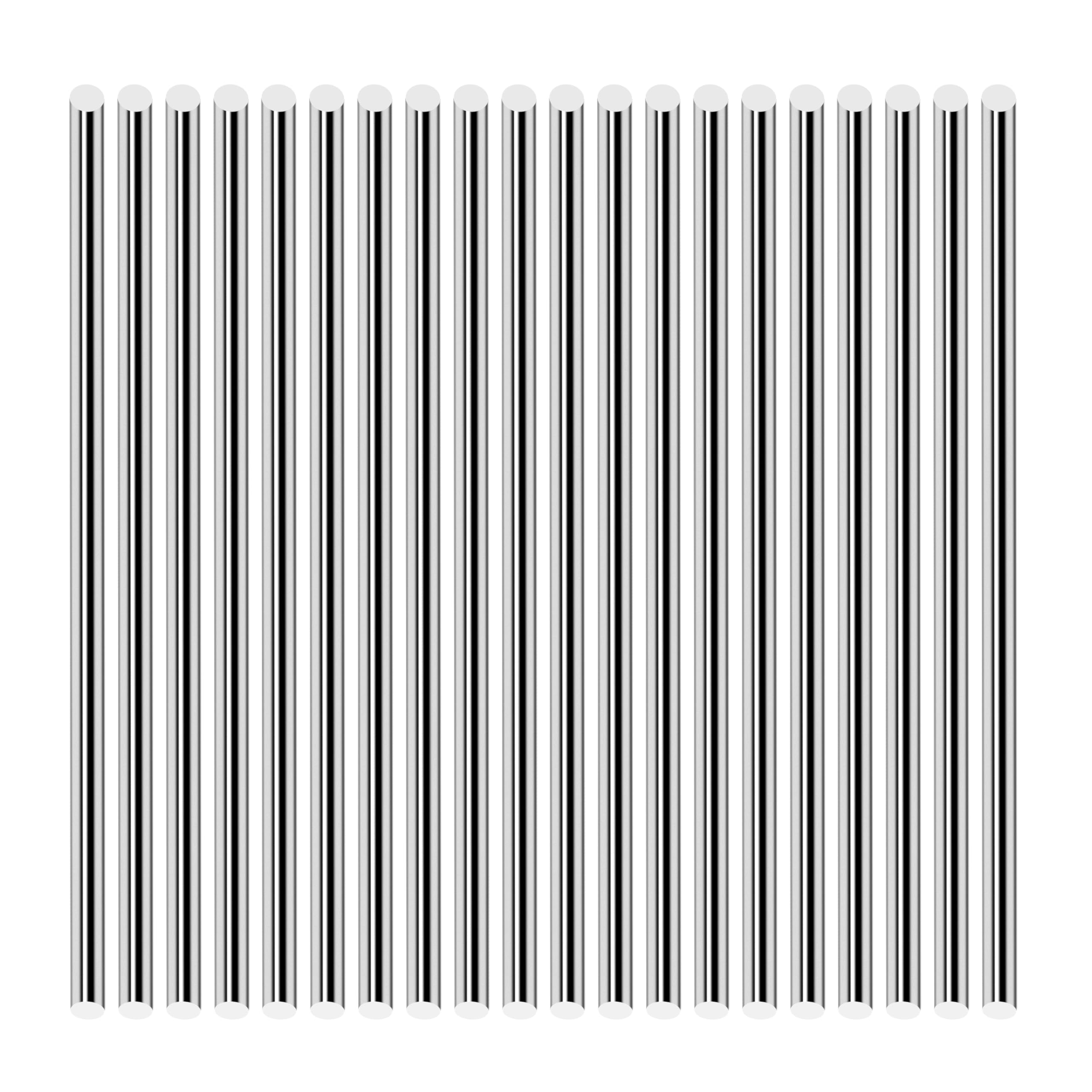 20Pcs 406mm(16")Length 3mm(0.118") Diameter Stainless Steel Rod,1/8 Inch(0.125"-3.175mm) Diameter 304 Stainless Steel Round Rod,Metal Solid Shaft Rods