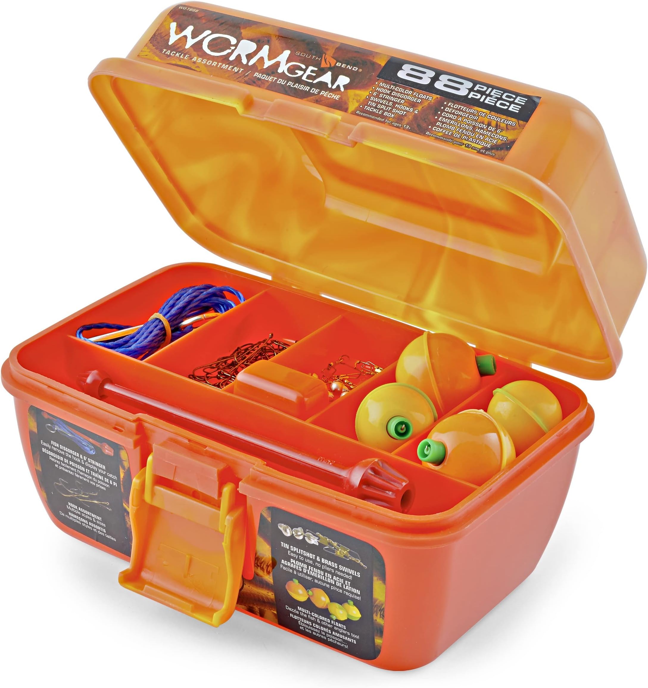Worm Gear 88 Piece Loaded Tackle Box