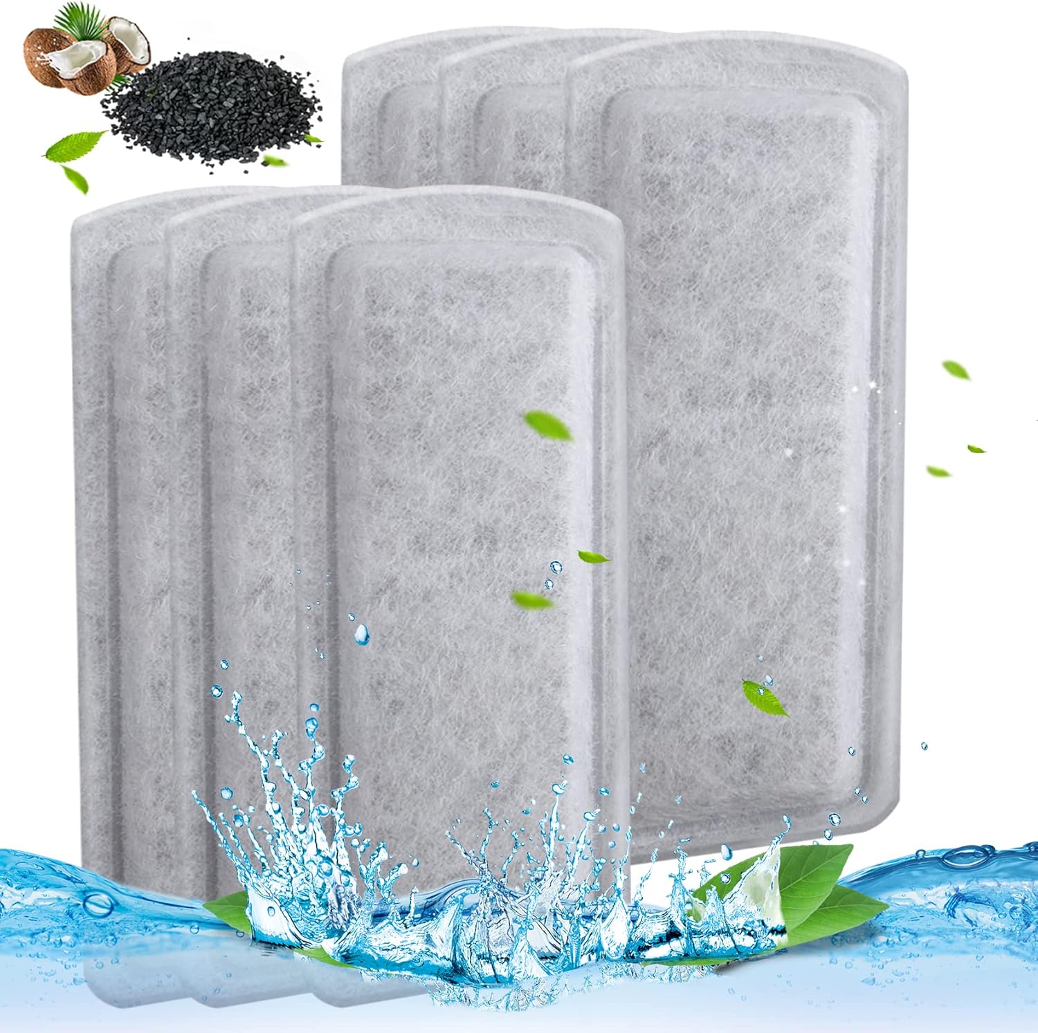 6/12 Pack Fish Tank Filter Cartridges for Marina Slim Filters S10/S15/S20 – Quadruple Filtration – Replacement Filter Cartridges for Marina Slim Filters