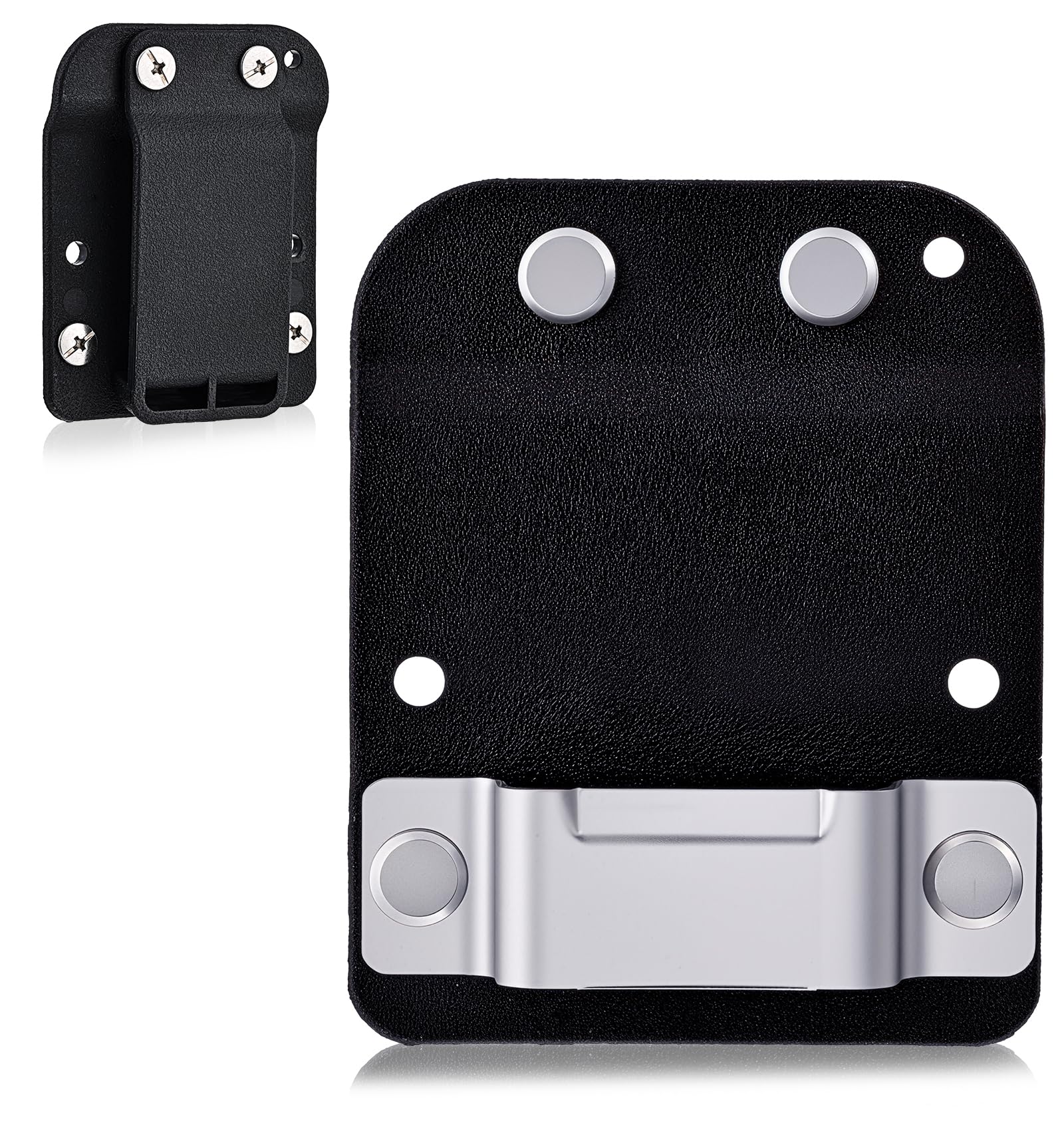 Tape Measure Holder, Stainless Steel Tape Measure Holder Clip, Anti-Lost Portable Belt Clip for Construction, Electrician, Carpenter & Daily Working Use