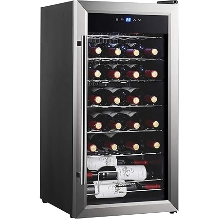 Kalamera 28 Bottles Single Zone Wine Cooler Small Wine Fridge Amazon Co Uk Large Appliances