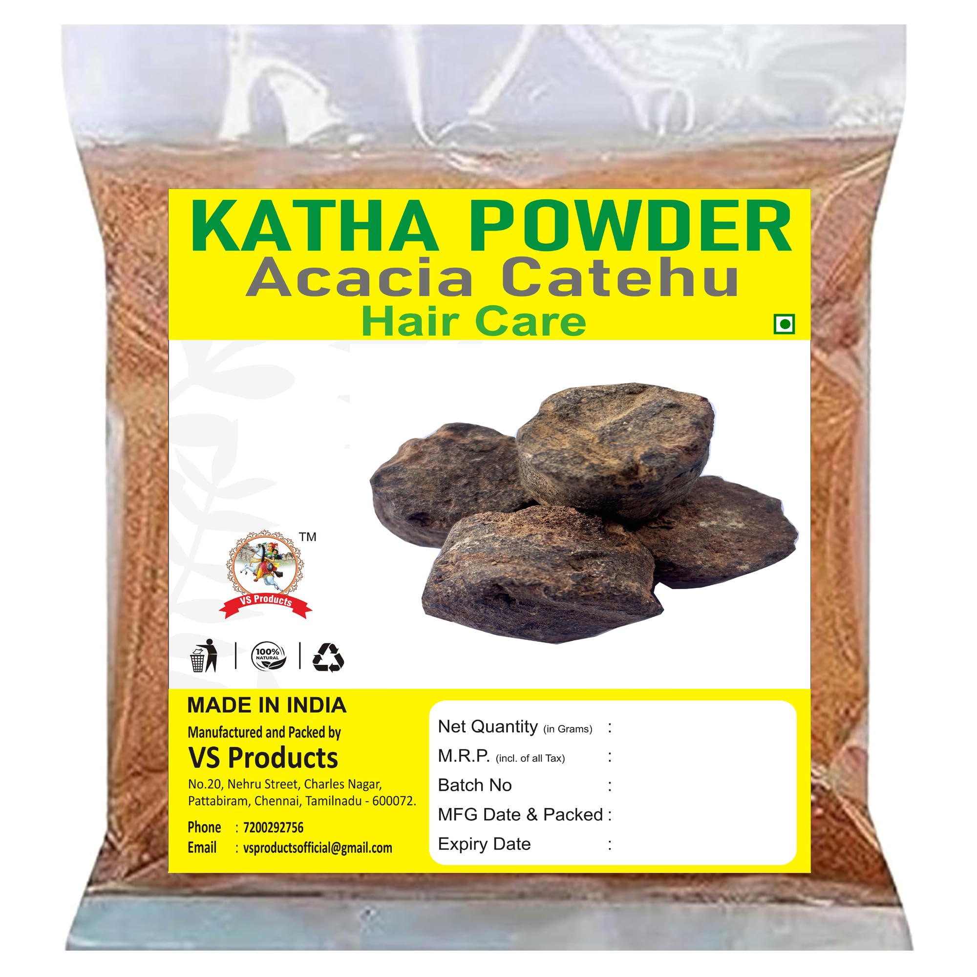 VS Products Brown Katha Powder 50G 1