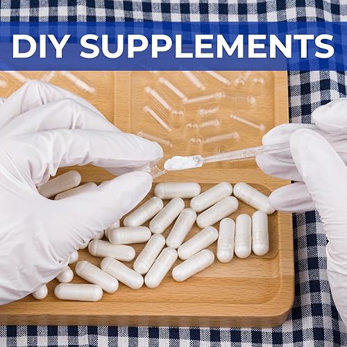 Miniatura 5 de Cápsulas vacías tamaño 000  Cápsulas vegetarianas rellenables transparentes (1000 unidades) Tamaño 000 cápsulas de pululan vacías con dos cucharas