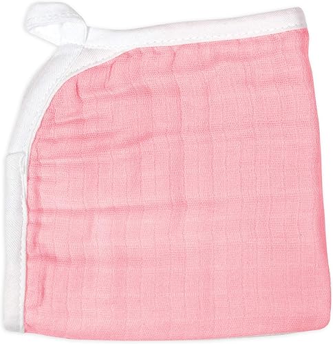Miniatura 3 de HonestBaby Juego de 5 toallas de algodón orgánico unisex para bebé, juego de accesorios de invierno, 5 unidades, rosa y rosa, talla única de EE. UU