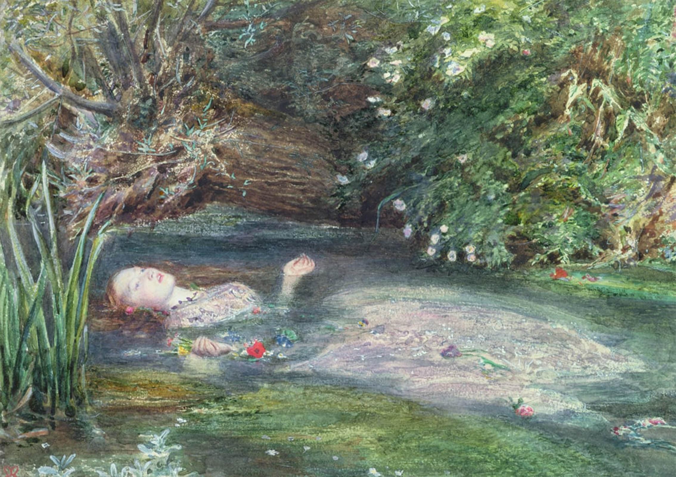 POSTERIIk Famous Print Pop Art Wall Art Graffiti Ophelia by John Everett Millais Art Prints for Home Decor 60x90cm