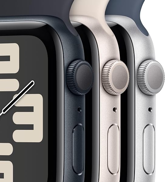 Apple Watch SE de 2.ª generación, 2023 [GPS] Smartwatch con Caja de Aluminio en Blanco Estrella de 40 mm y Correa Deportiva Blanco Estrella - Talla S/M. Monitor de entreno y sueño, Pantalla Retina - 3