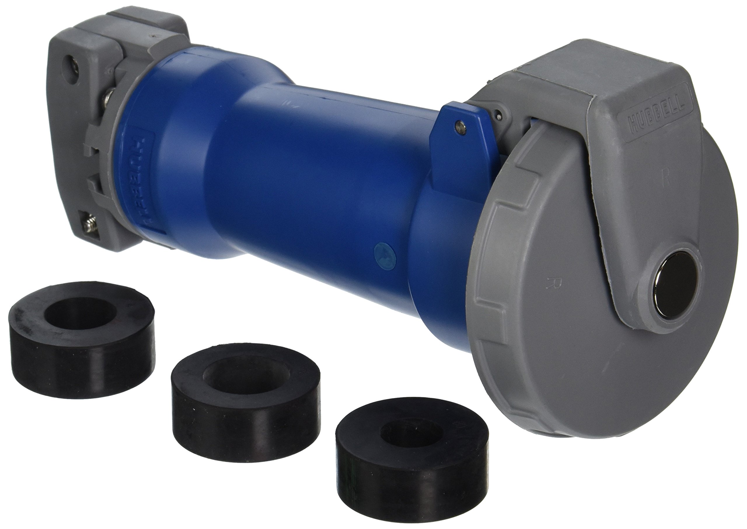 Hubbell HBL520C9W Connector, 4 Pole and 5 Wire, 20 amp, 120/208V, Watertight