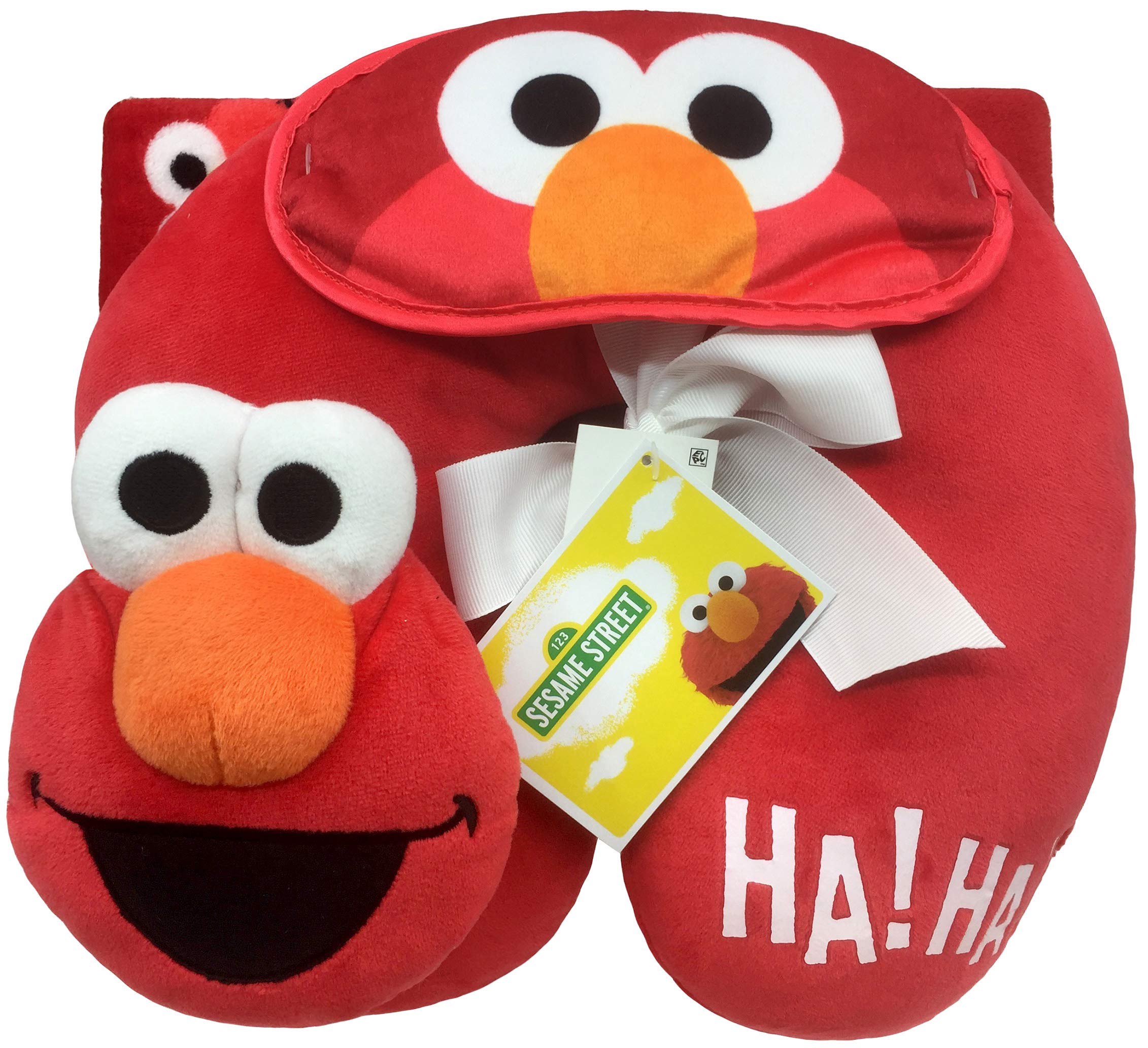 Sesame Street Elmo 3 Piece Plush Kids Travel Set with Neck