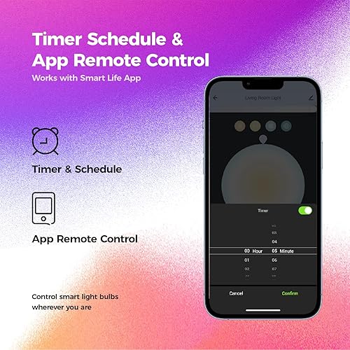 Miniatura 7 de Bombillas inteligentes, luz blanca 2700k-6500k 6W 600LM - Bombilla LED RGBW para candelabro E12 - equivalente a 60W - Bombilla WiFi - Bombilla que
