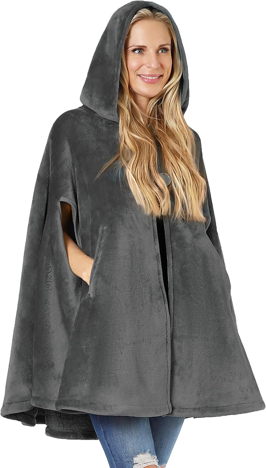 Catalonia 着る毛布 ポンチョ フード付き 肩掛け ルームウェア おしゃれ かわいい ポンチョコート 厚手 お求めやすく価格改定 着丈81cm 秋冬用 あったか 着るブランケット グレー 寒さ対策 メンズ レディース 子ども Catalonia 着る毛布 ポンチョ フード付き 肩掛け ルームウェア おしゃれ かわいい ポンチョコート 厚手 お求めやすく価格改定 着丈81cm 秋冬用 あったか 着るブランケット グレー 寒さ対策 メンズ レディース 子ども